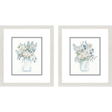 Paragon Bouquet Whisper S/2 Blue 16 X 14 X 1 Wall Art