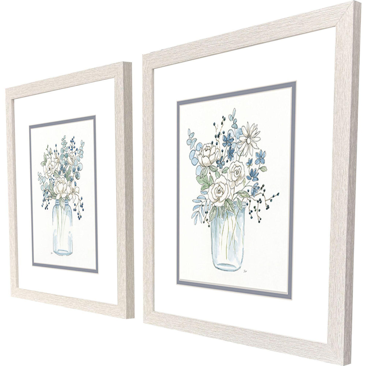 Paragon Bouquet Whisper S/2 Blue 16 X 14 X 1 Wall Art