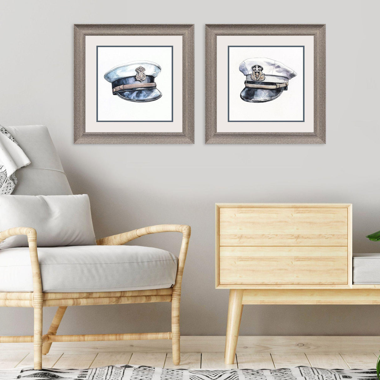 Paragon Nautica S/2 Blue 19 X 19 X 1 Wall Art