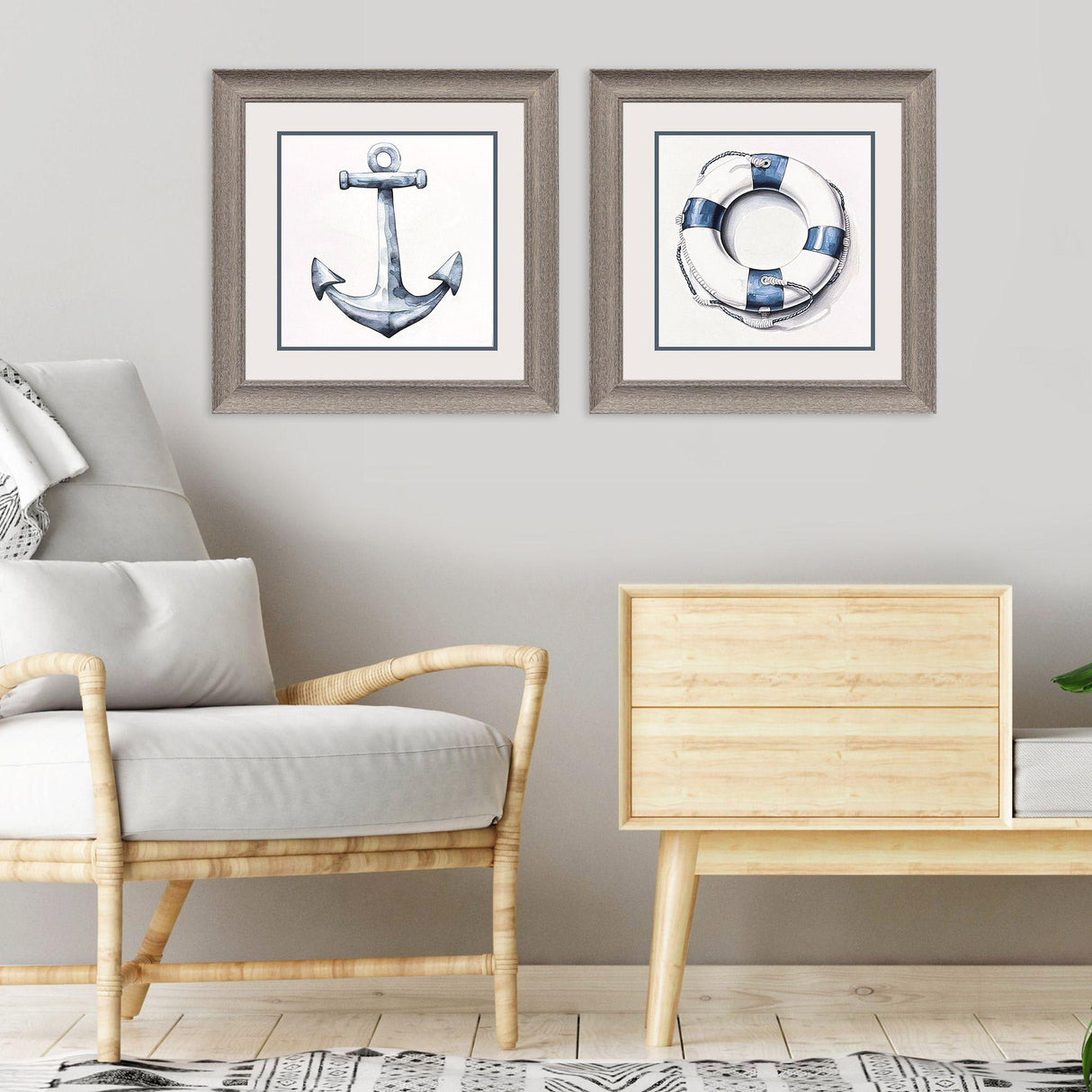 Paragon Blue Waterways S/2 Blue 19 X 19 X 1 Wall Art