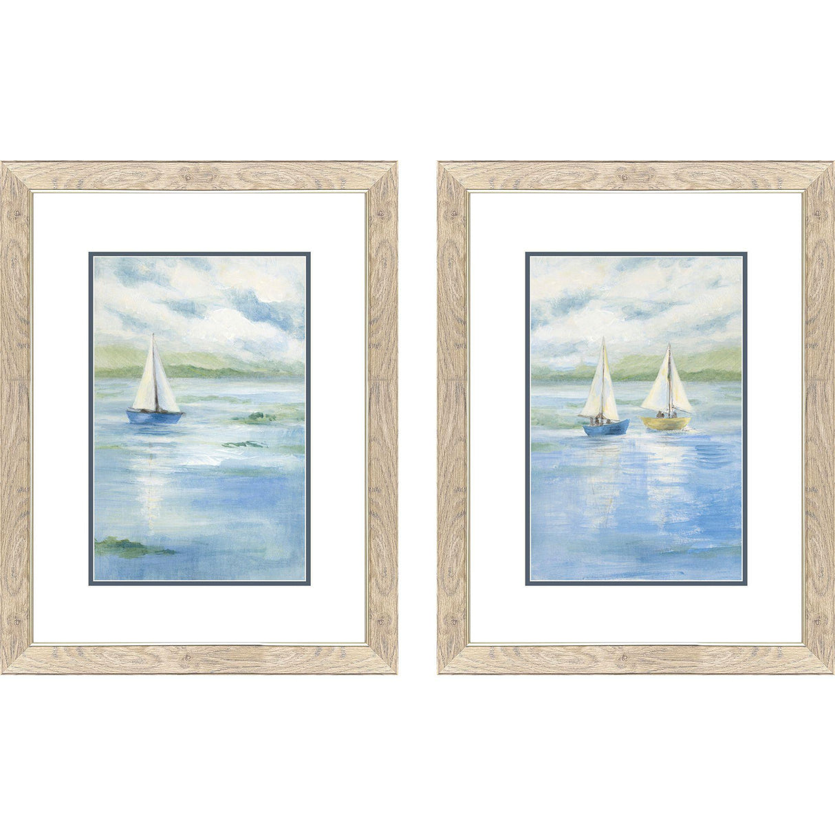 Paragon Peaceful Sailing S/2 Blue 27 X 21 X 1 Wall Art
