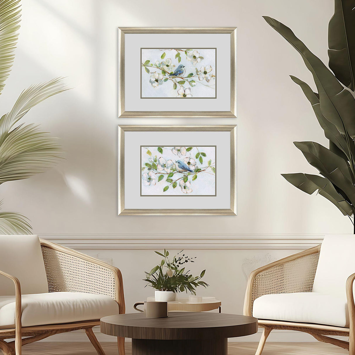 Paragon Blue Bird Morning S/2 Blue 21 X 27 X 1 Wall Art
