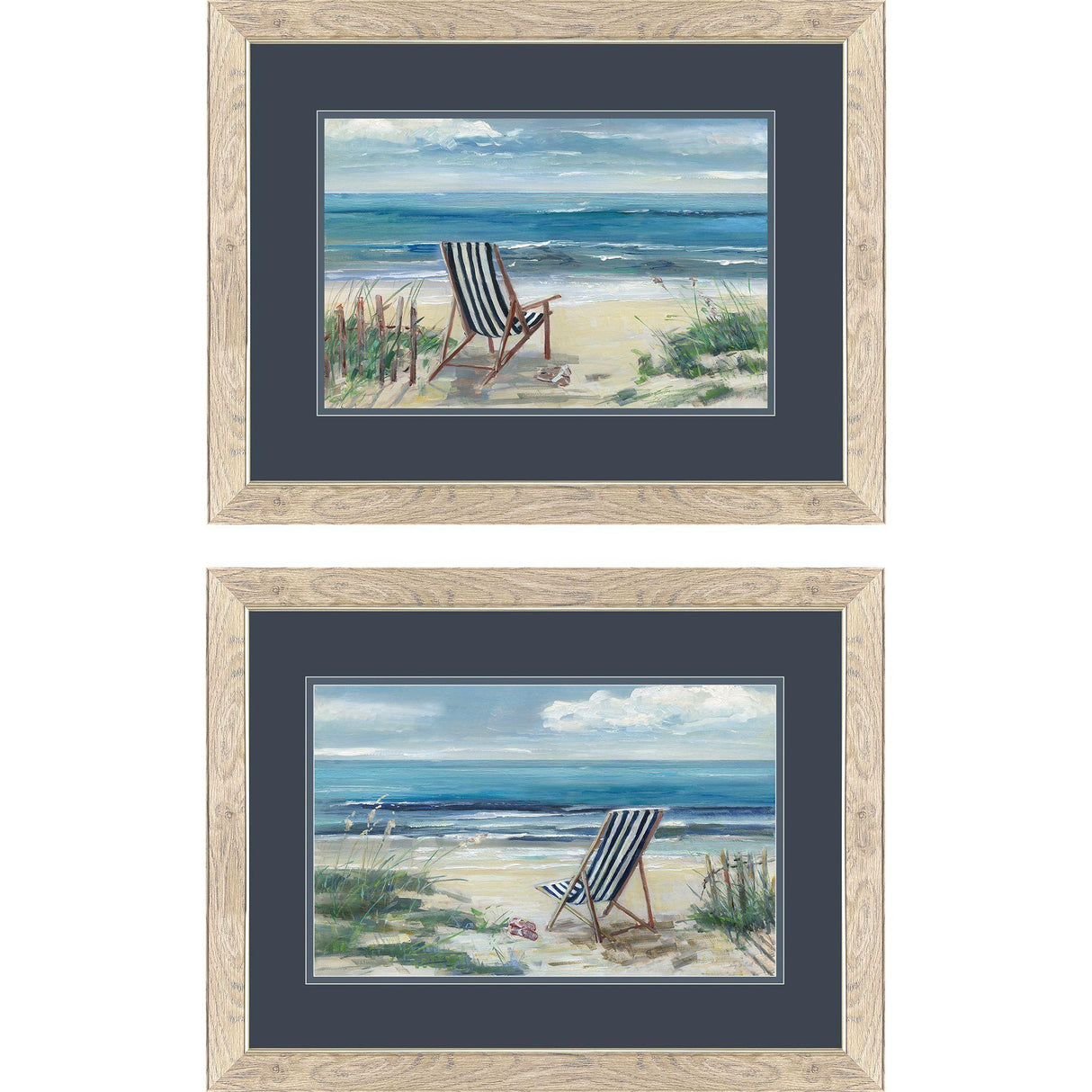 Paragon Beach Chair S/2 Blue 21 X 27 X 1 Wall Art