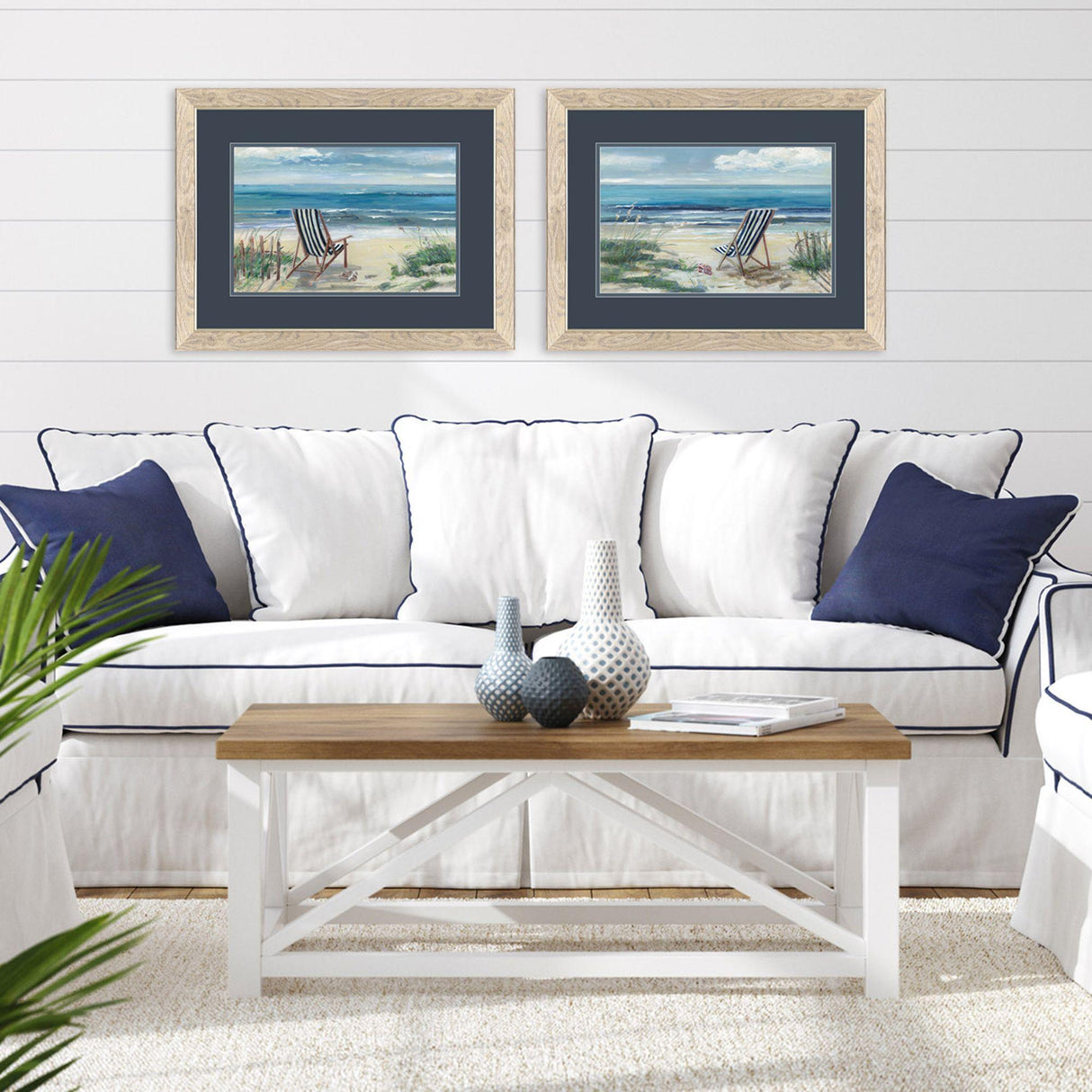 Paragon Beach Chair S/2 Blue 21 X 27 X 1 Wall Art