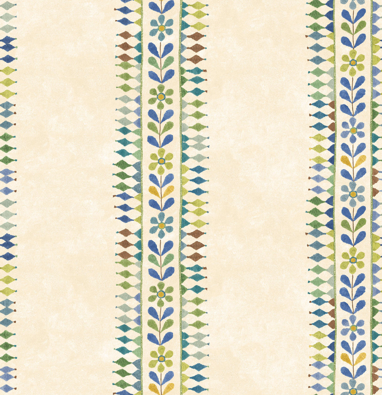G P & J Baker FLOWER POT BLUE/GREEN Wallpaper