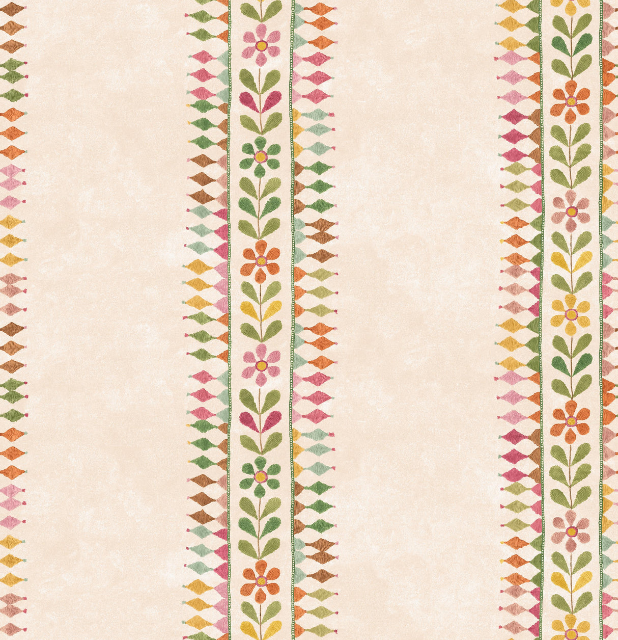 G P & J Baker FLOWER POT GREEN/PINK Wallpaper