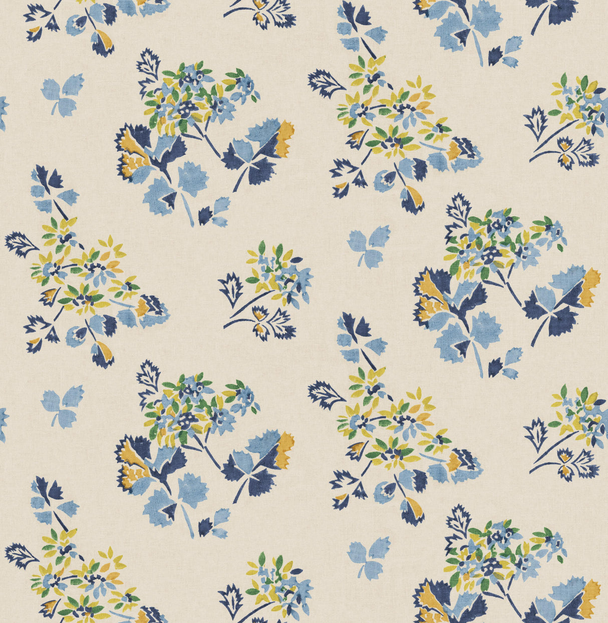 G P & J Baker FOREST FLOWER BLUE/GREEN Wallpaper
