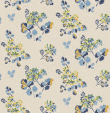 G P & J Baker FOREST FLOWER BLUE/GREEN Wallpaper