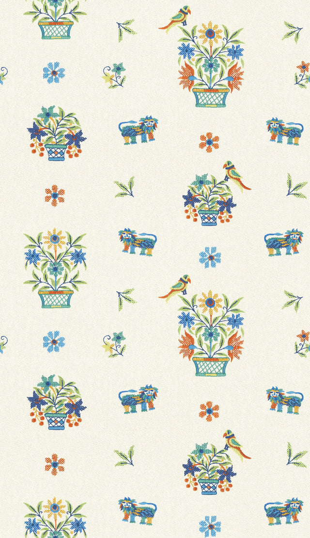 G P & J Baker ROAR STITCH JEWEL Wallpaper