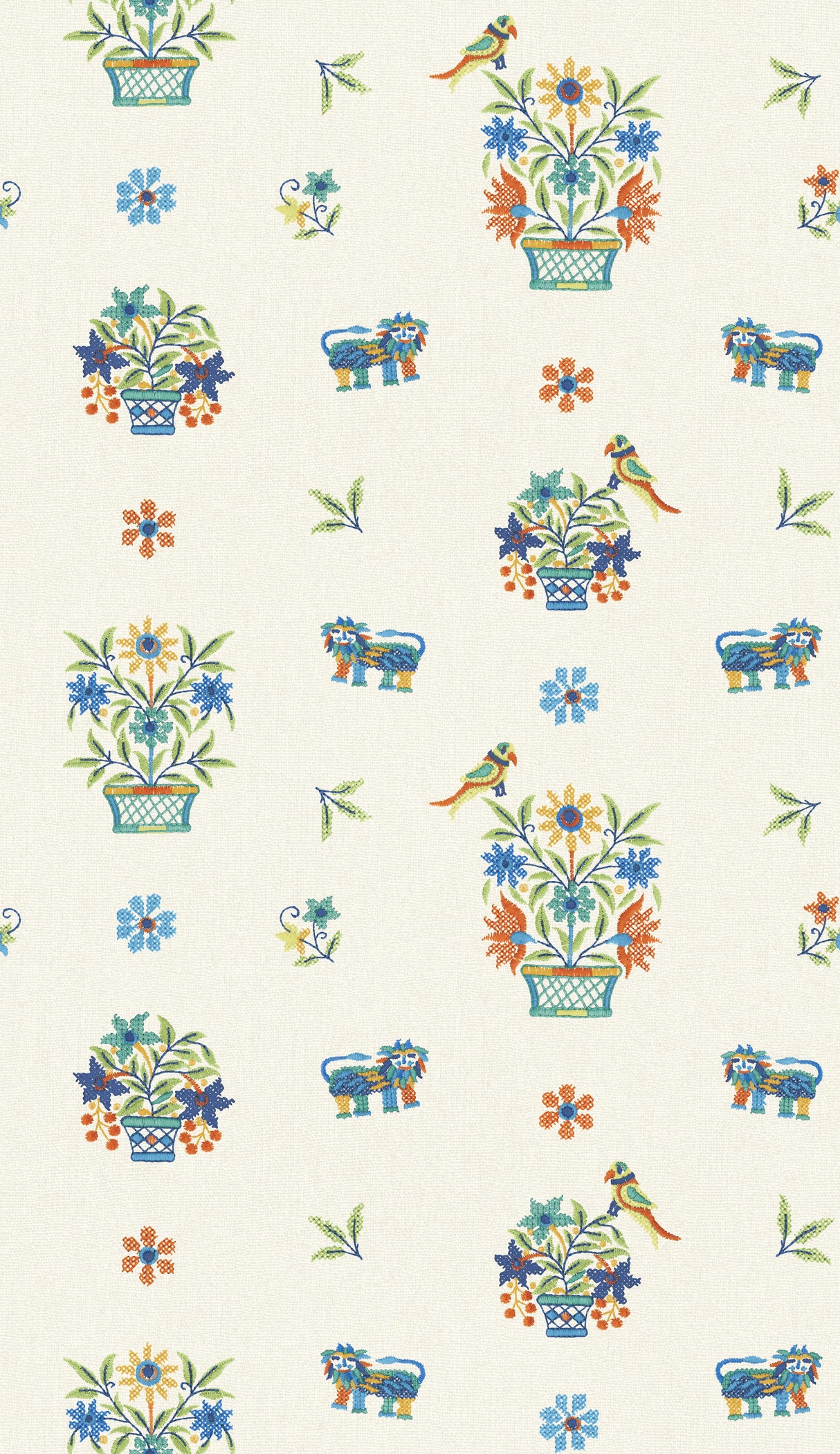 G P & J Baker ROAR STITCH JEWEL Wallpaper