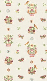 G P & J Baker ROAR STITCH GREEN Wallpaper