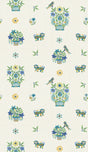 G P & J Baker ROAR STITCH BLUE/GREEN Wallpaper