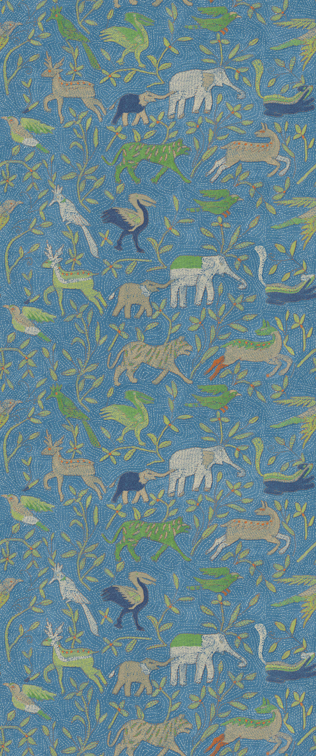 G P & J Baker NOAH'S ARK BLUE Wallpaper