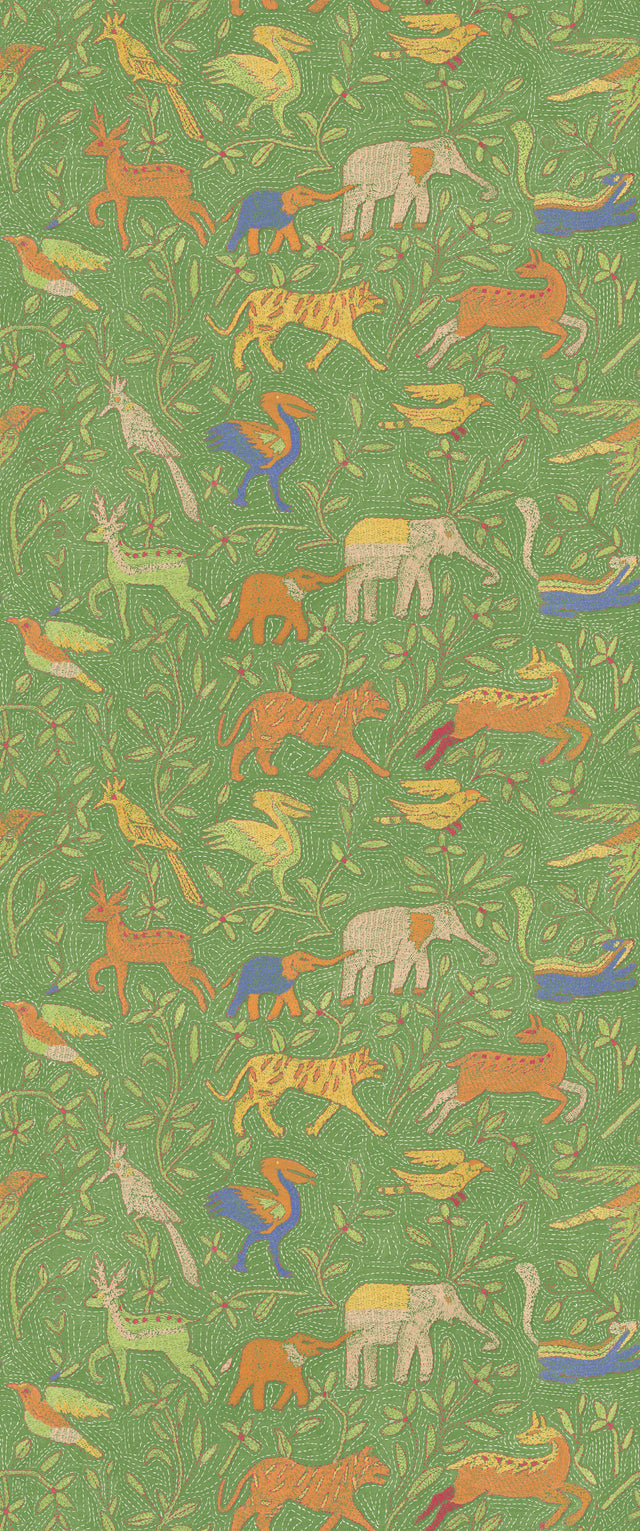 G P & J Baker NOAH'S ARK GREEN Wallpaper