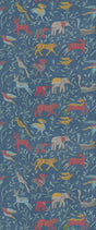 G P & J Baker NOAH'S ARK INDIGO Wallpaper