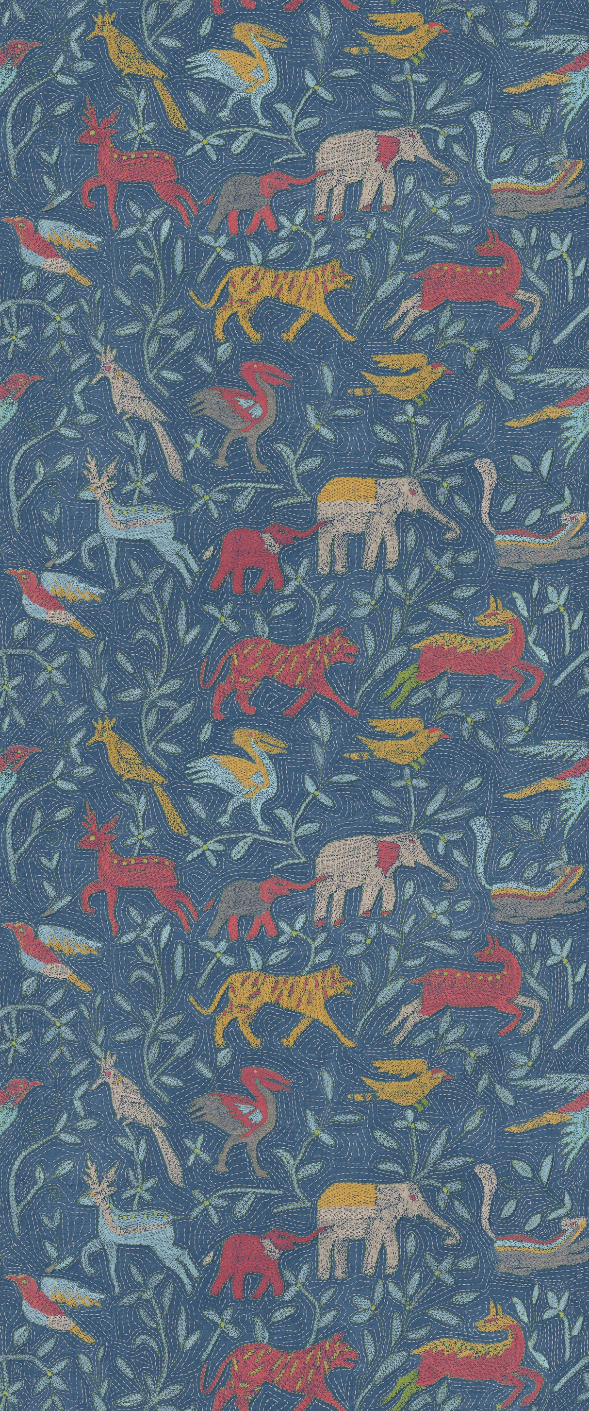 G P & J Baker NOAH'S ARK INDIGO Wallpaper
