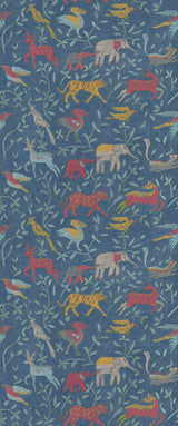 G P & J Baker NOAH'S ARK INDIGO Wallpaper