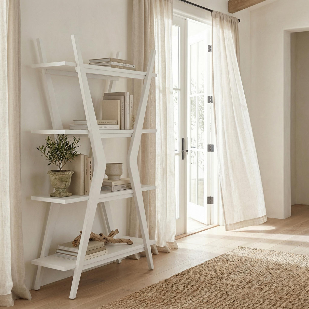 Bassett White Stratton White Etagere