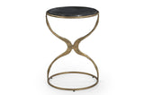 Bassett Gold Hourglass Accent Table