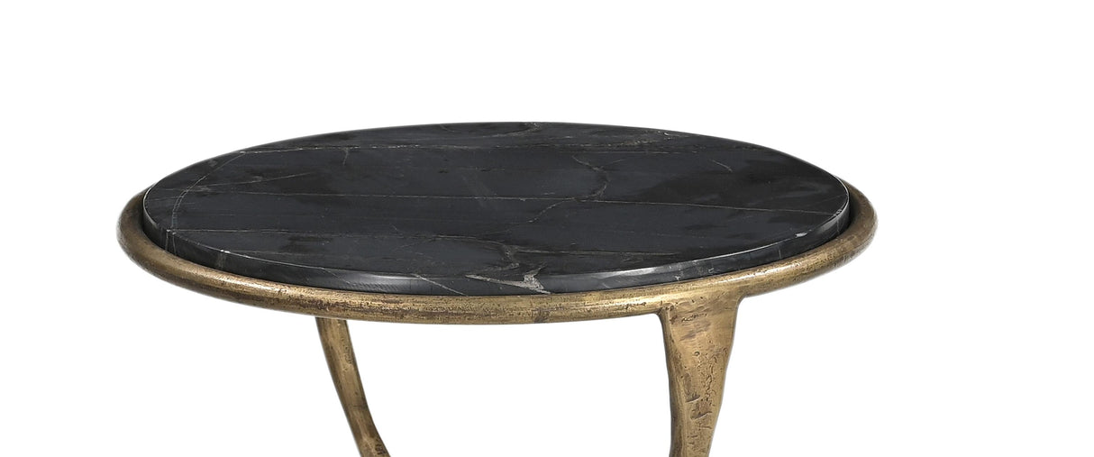Bassett Gold Hourglass Accent Table