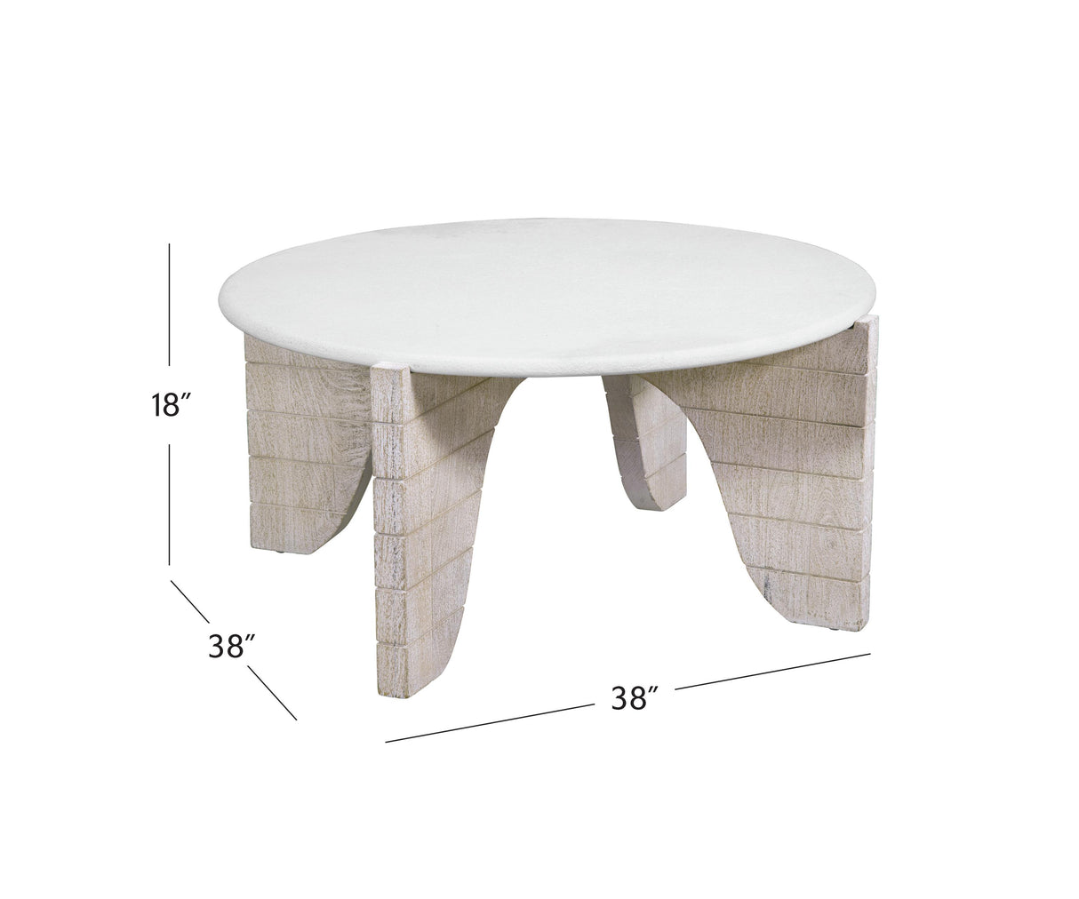 Bassett White Bali Round Coffee Table