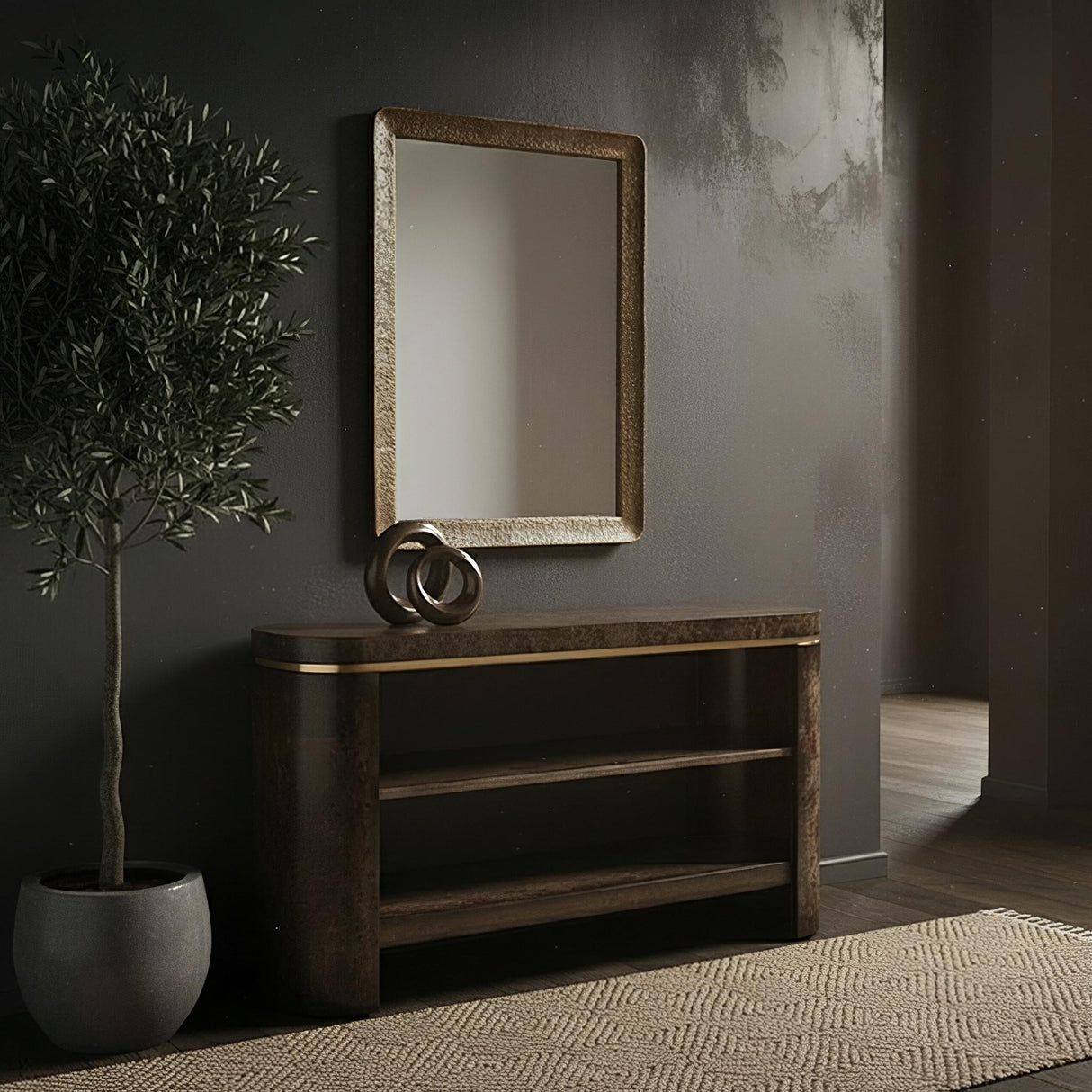 Bassett Black Langford Console Table