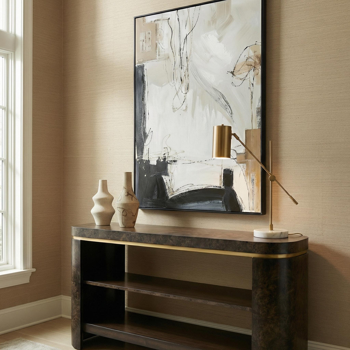 Bassett Black Langford Console Table