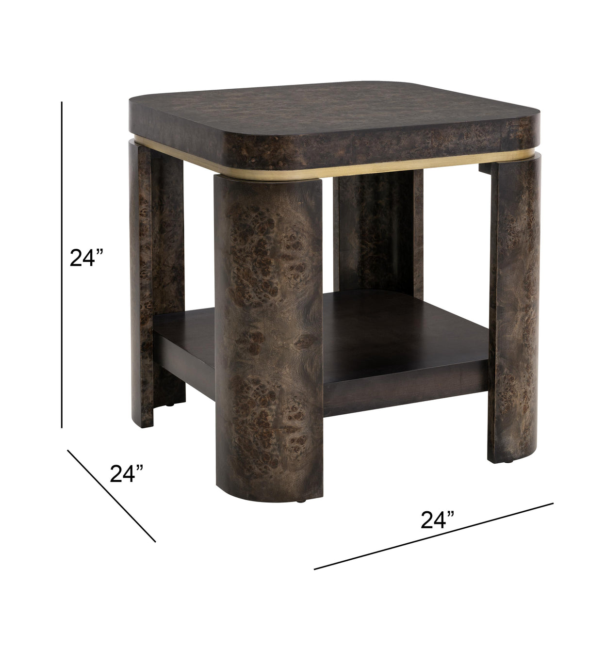 Bassett Black Langford End Table