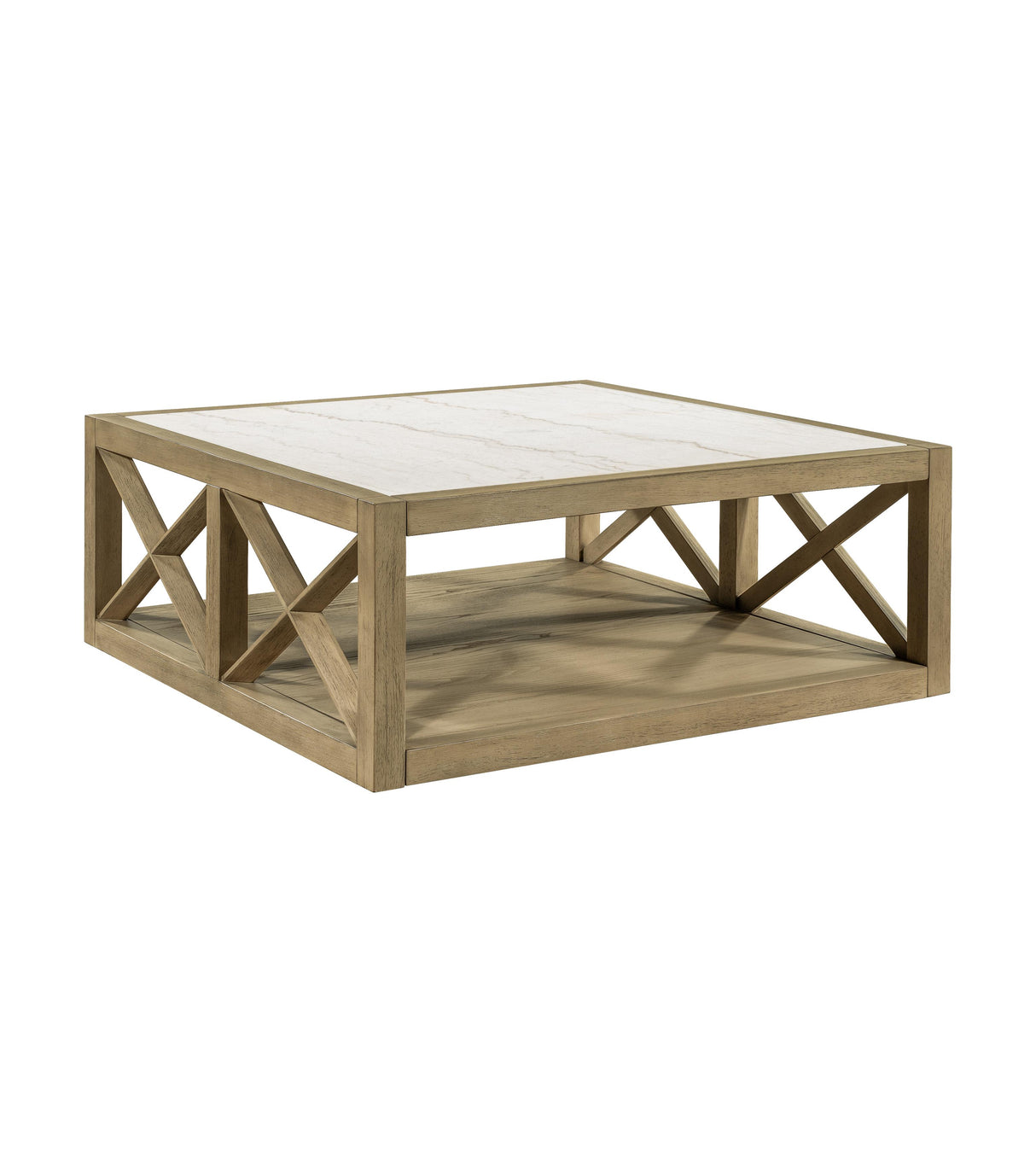 Bassett Tan Holden Square Coffee Table