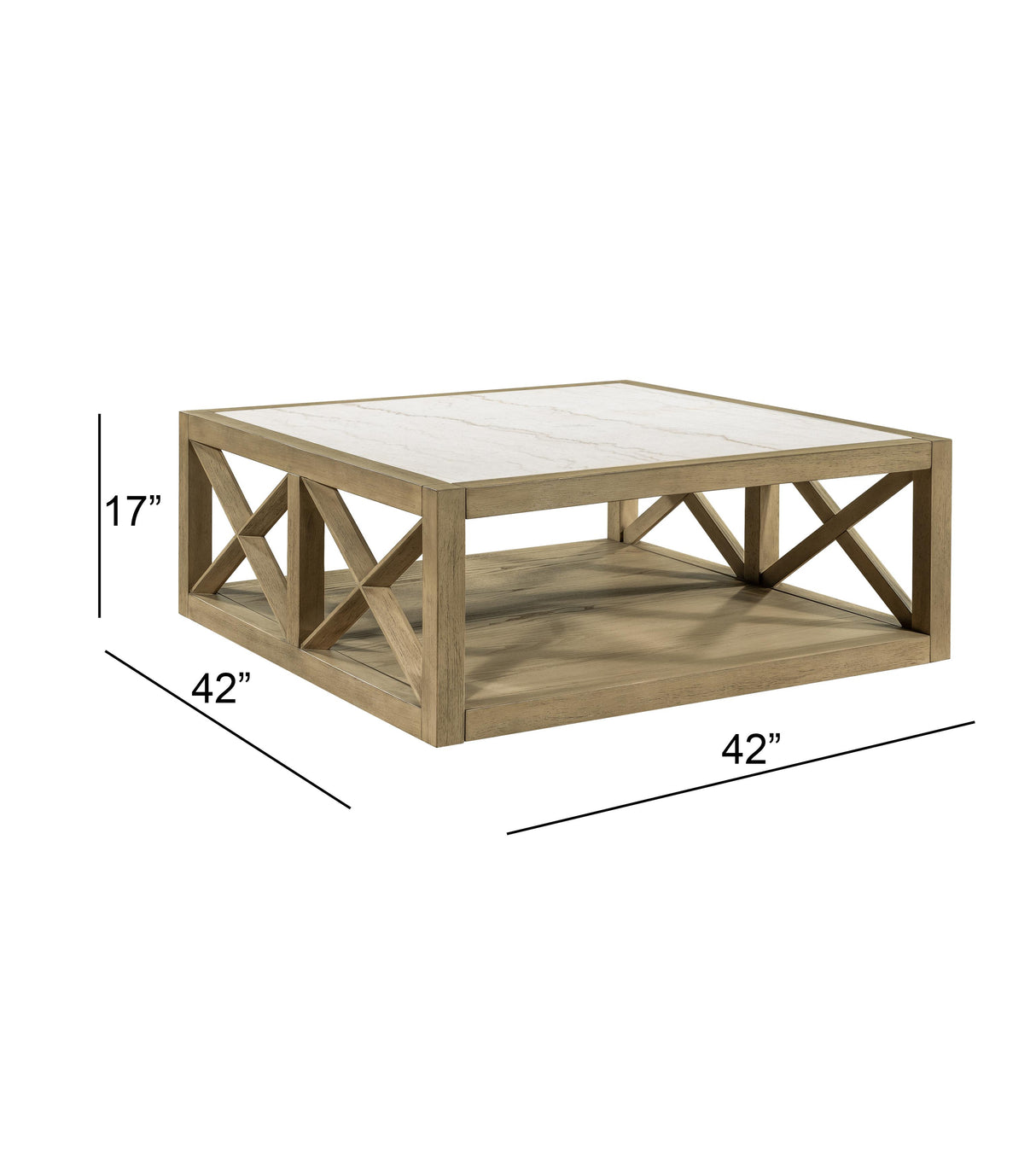 Bassett Tan Holden Square Coffee Table