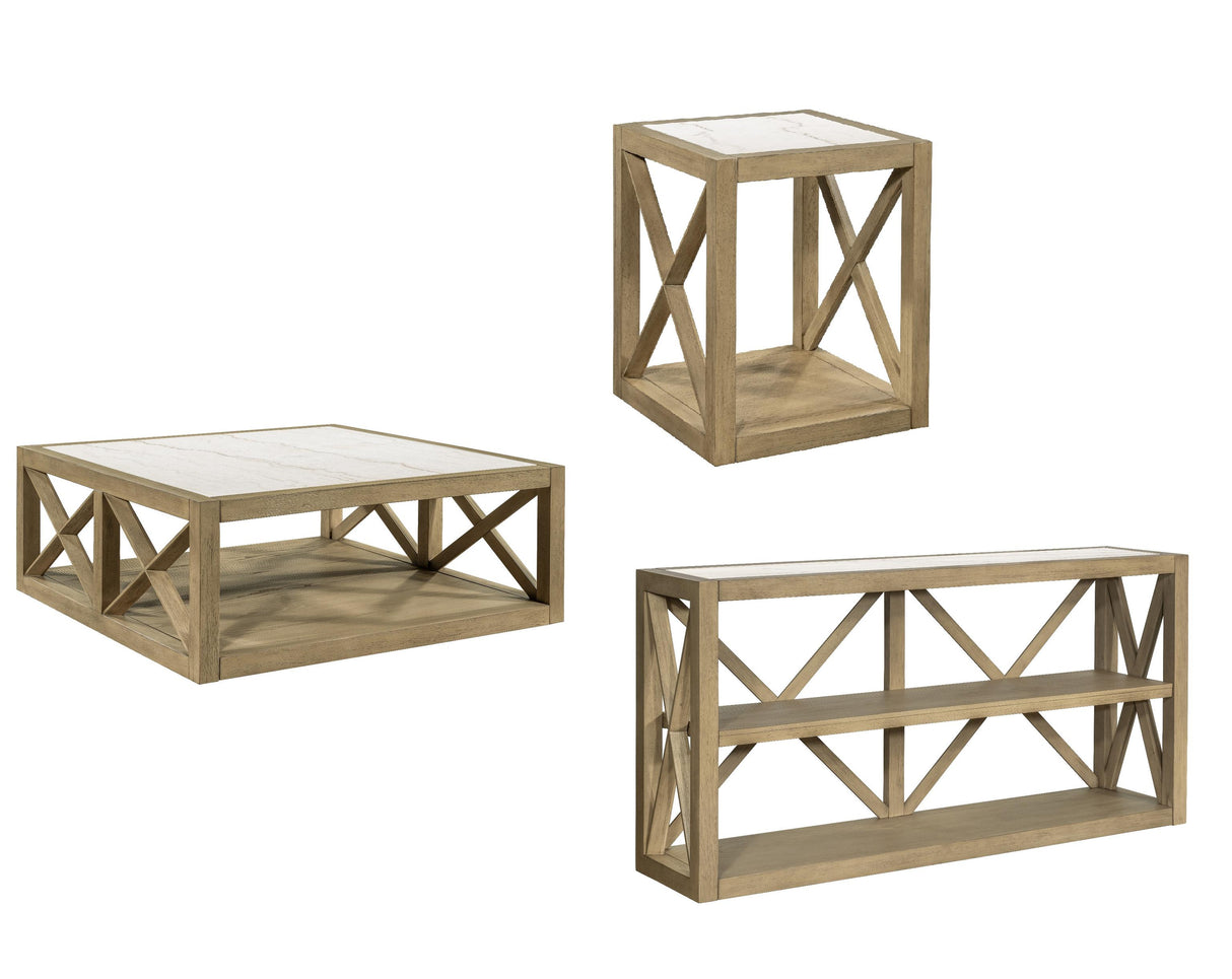 Bassett Tan Holden Square Coffee Table