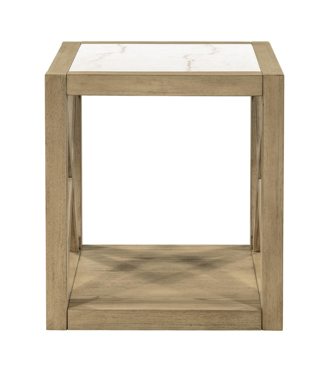 Bassett Tan Holden Square End Table