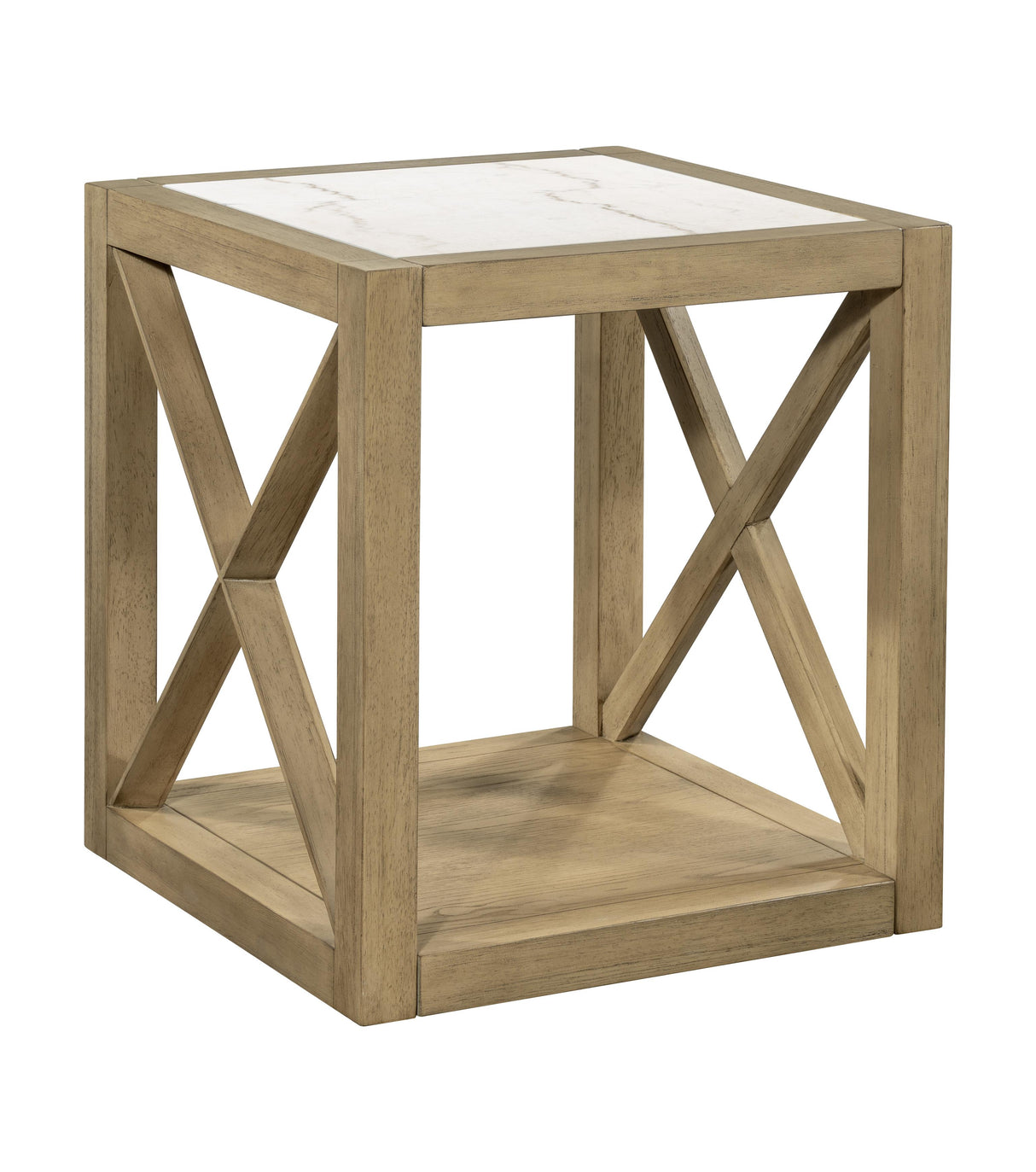 Bassett Tan Holden Square End Table
