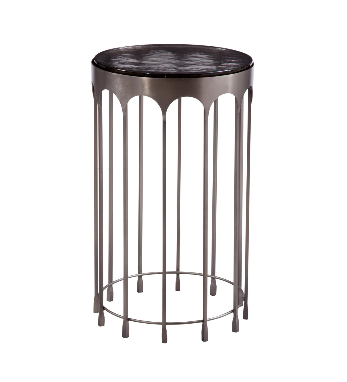 Bassett Silver Hartley Nickel Accent Table