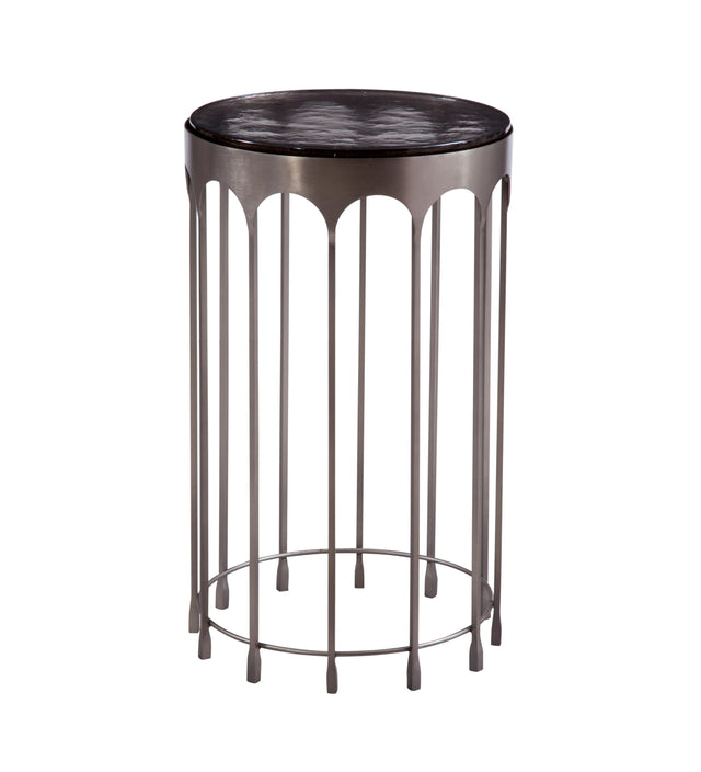 Bassett Silver Hartley Nickel Accent Table
