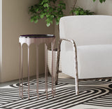 Bassett Silver Hartley Nickel Accent Table