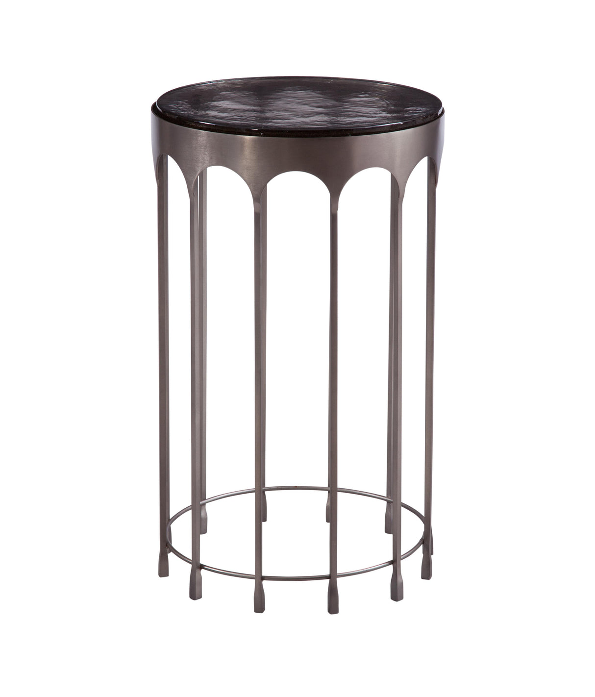 Bassett Silver Hartley Nickel Accent Table