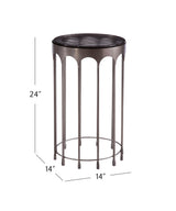 Bassett Silver Hartley Nickel Accent Table