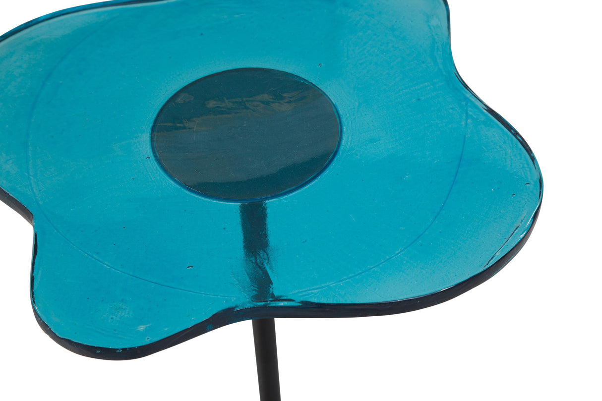 Bassett Black Elijah Accent Table - Blue