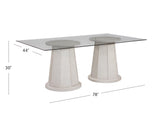 Bassett White Korey Dining Table