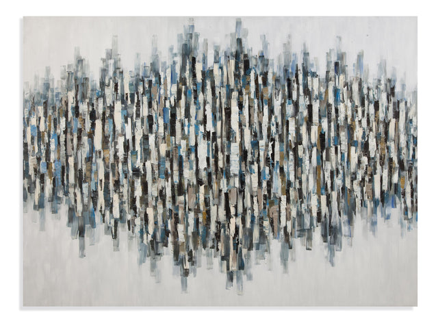 Bassett Blue Blue Lines Canvas Art