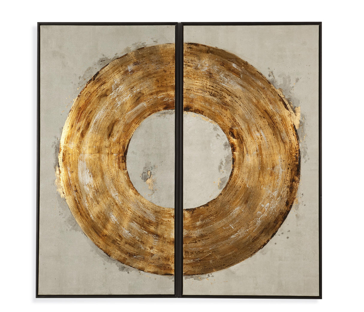 Bassett Gold Ring of Fire Framed Canvas