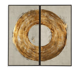 Bassett Gold Ring of Fire Framed Canvas