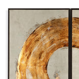 Bassett Gold Ring of Fire Framed Canvas