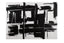 Bassett Black Building Blocks Canvas Art