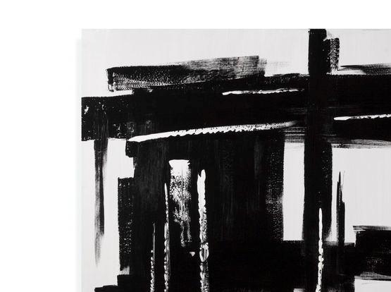 Bassett Black Building Blocks Canvas Art