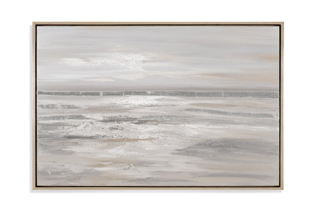 Bassett Silver Silver Landscape Framed Canvas