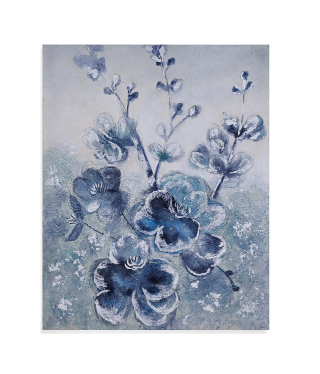 Bassett Blue Blooms Canvas Art