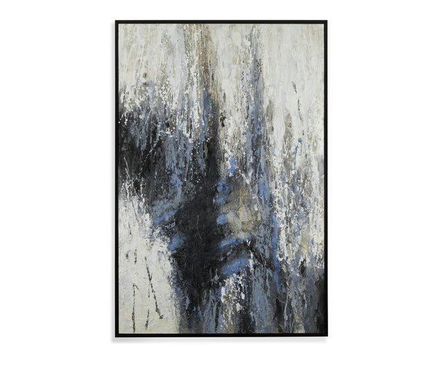 Bassett Blue Blue Quiet Framed Canvas