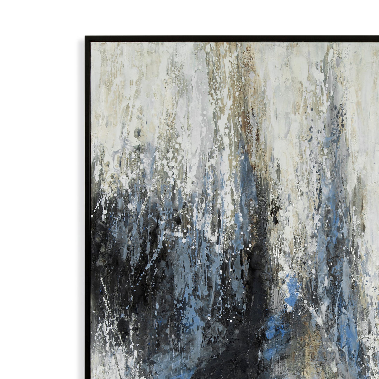 Bassett Blue Blue Quiet Framed Canvas